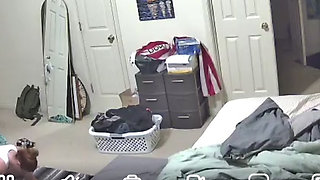 MILF gets caught masturbating on canera