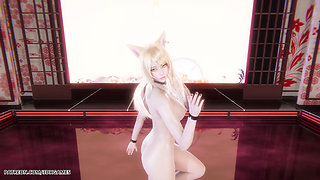 Mmd Gokuraku Jodo Ahri Sexy Naked Dance League of Legends Hentai Uncensored 4K 60fps