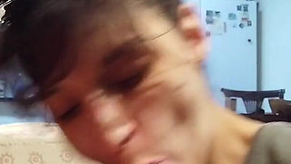 Tongue Job and Cock Bursting Milk