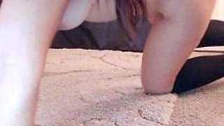 Close up teen pussy gaping action