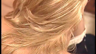 Cute blonde fucking her crook