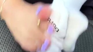 CaribbeanSolez - Car Public Footjob