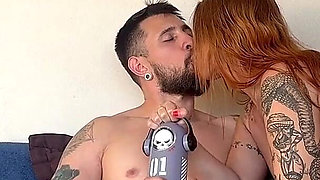 Complete - Redhead Neighbor Caught Her Neighbor Masturbating and Ended with Cumshot Inside Her Pussy!