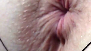 Winking My Asshole with Fishnets on