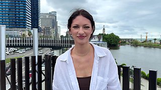 Wet-haired Russian beauty with a pretty face takes every stroke in homemade POV