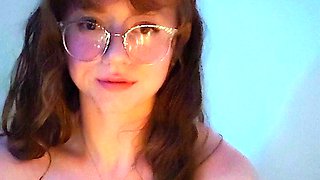 Amateur redhead masturbates then gives a blowjob