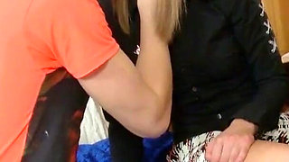 Hot blonde skinny college teen gets ass fucked by classmates