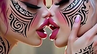 Beautiful Elves Princess Kissing, Ai Animation