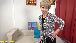 75 years old grandma first time on video