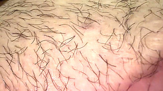 Sexy blonde cums nice delicious in her big hairy pink pussy