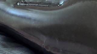 Wife Punishes Her Slave in Full-body-inflate Latex Bag - Estim - Restricted Breathing - Bagged