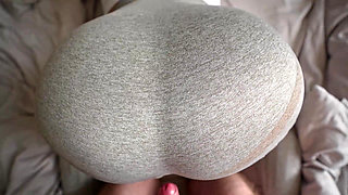 Step Sister Caught Me Jerking off and I Fucked Her Through a Hole in Her Leggings