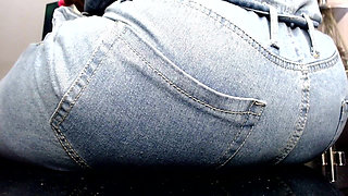 Boys Ruined in Jeans Ass-fyxiation with Giant Ass Unknowing