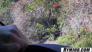 RYMJOB - Liza Rowe Rimming His Ass Poolside