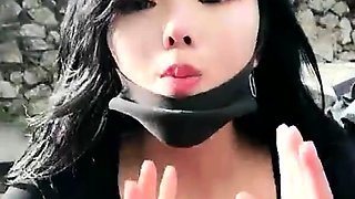 Horny japanese teen satomi stuffs herself with toy