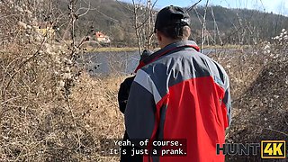 Hunt4k. we were caught by strangers during bj in public