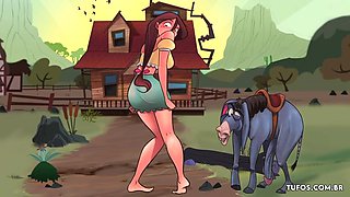 Tick on the Caboose: Ritinha Took Everything Off and Asked for Help on the Farm! She Got a Hammering!