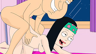 American girl fucking animation