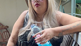 Good Morning Goddess Morning Smoke Break Sexy Leggings in Thick Thunder Thighs & Michael Kors Patent Pumps