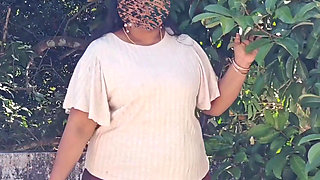 Indian Girl in Red Skirt and White Top