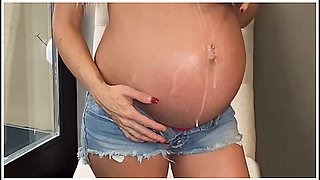 Beautiful Pregnant Belly And Belly Button Fetish - Taboo Girl