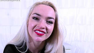 Hot blonde is smoking and masturbating on her webcam